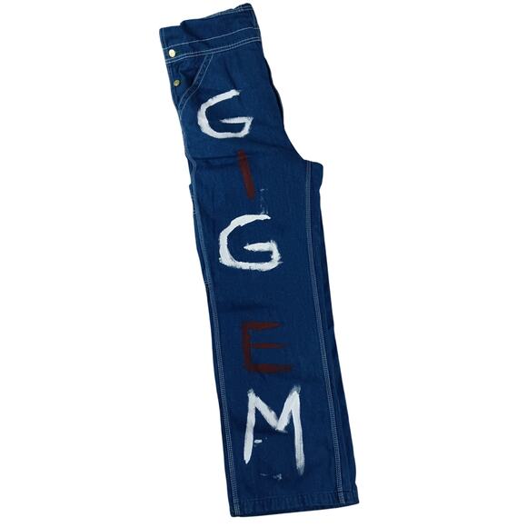 Texas A&M Custom Liberty Overalls Mens 34X30 Blue Gig Em 2023 Painted Cheer - Picture 2 of 11